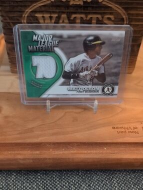 2021 Topps Matt Olson Major League Material Patch Card Athletics Braves